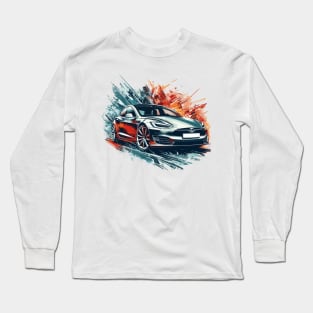 Tesla Model S Long Sleeve T-Shirt